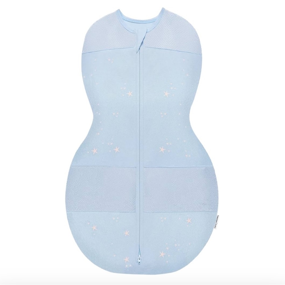 Happiest Baby SNOO Sleep Pea swaddle in sky blue star